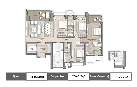 4 BHK 2343 SqFt